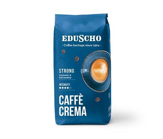 Káva, pražená, zrnková, 500 g, EDUSCHO "Caffe Crema Strong"