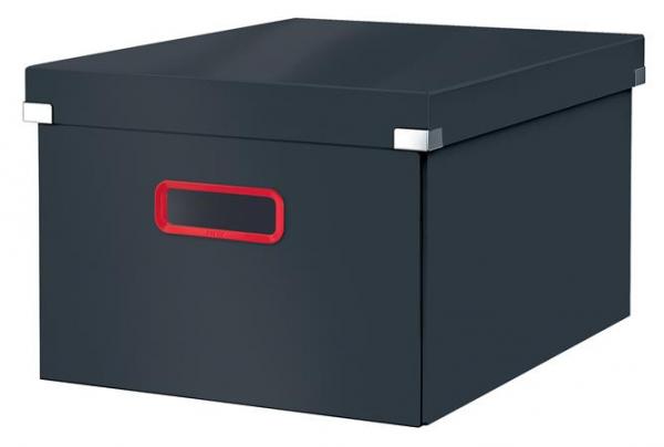 Škatuľa, veľkosť L, LEITZ "Cosy Click&Store", zamatová sivá