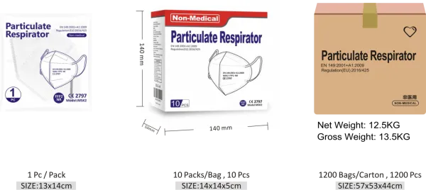 Respirátor (respiračné rúško) triedy FFP2 (CE)